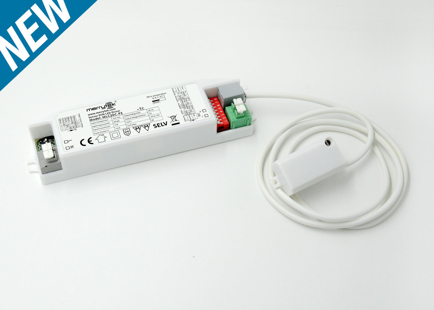 MERRYTEK voeding LED/bewegingssensor Aan/Uit/1-10V DIMM MLC20C-P2