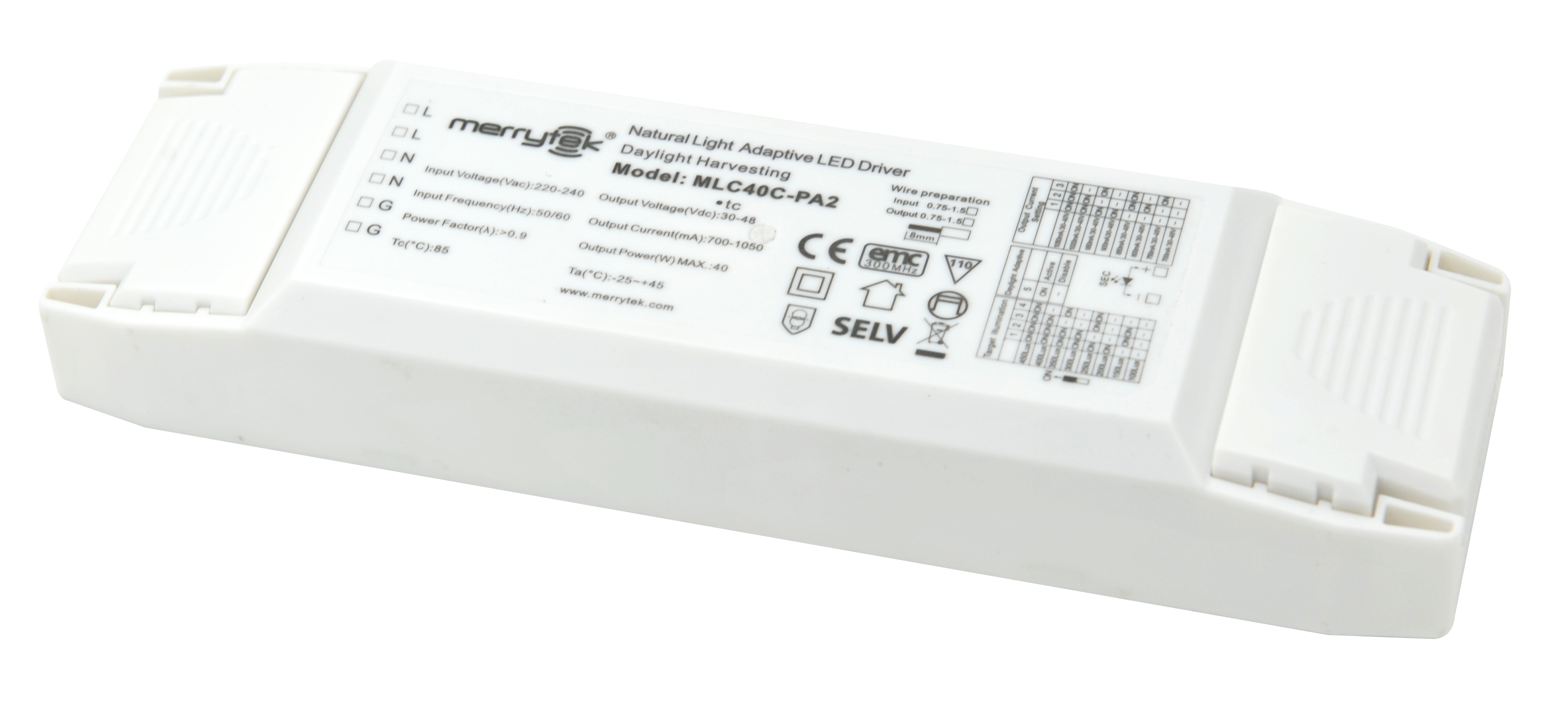 MERRYTEK constante stroom voeding 700-1050mAh 30-48V met Daylight Harvesting DIM