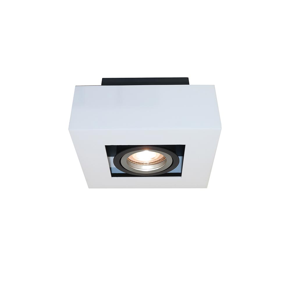 Artdelight Bosco - Opbouwspot - 1 lichts - Wit/zwart