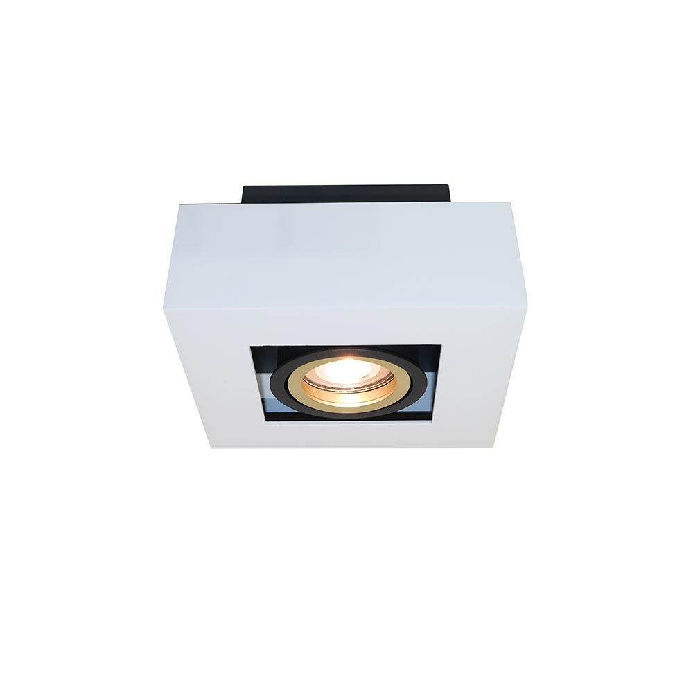 Artdelight Bosco - Opbouwspot - 1 lichts - Wit/zwart