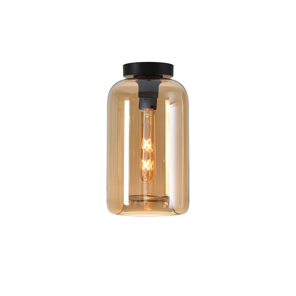 Artdelight Botany - Plafonnière - Amber glas