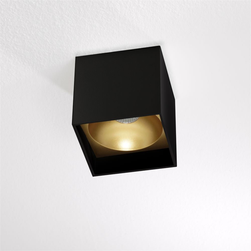 Artdelight Brock - Opbouwspot - Zwart/mat goud