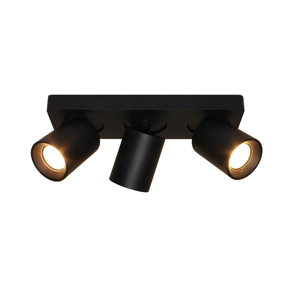 Artdelight Megano - Opbouwspot - 3 lichts - Zwart