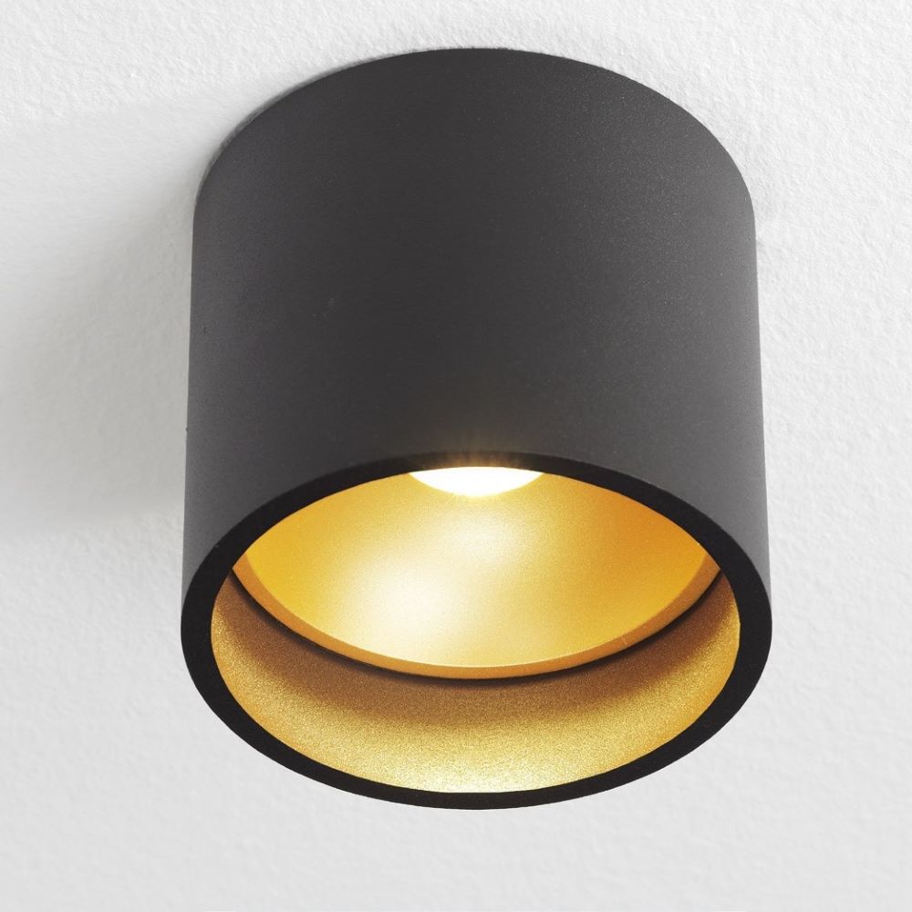 Artdelight Orleans - Opbouwspot - Zwart/mat goud
