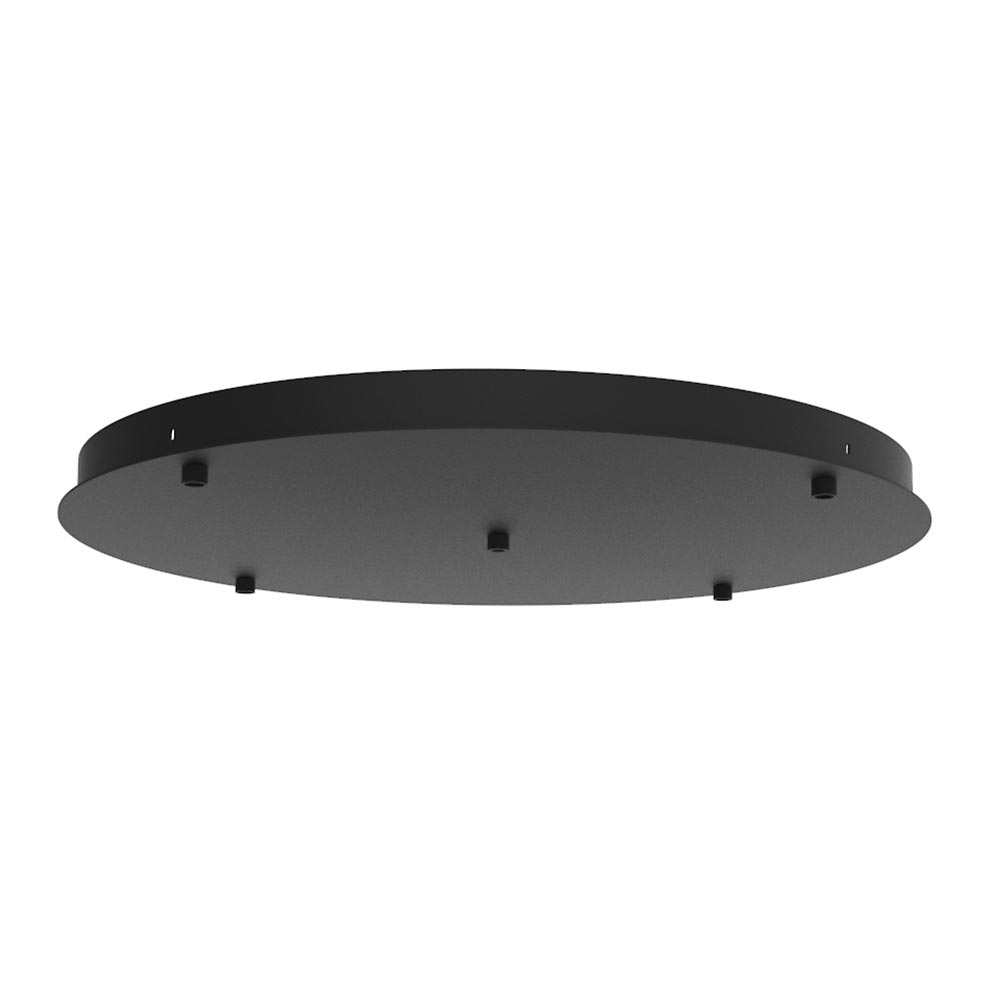 Artdelight Plate - Hanglamp - Ø50cm - Incl. 5 gaten - Zwart