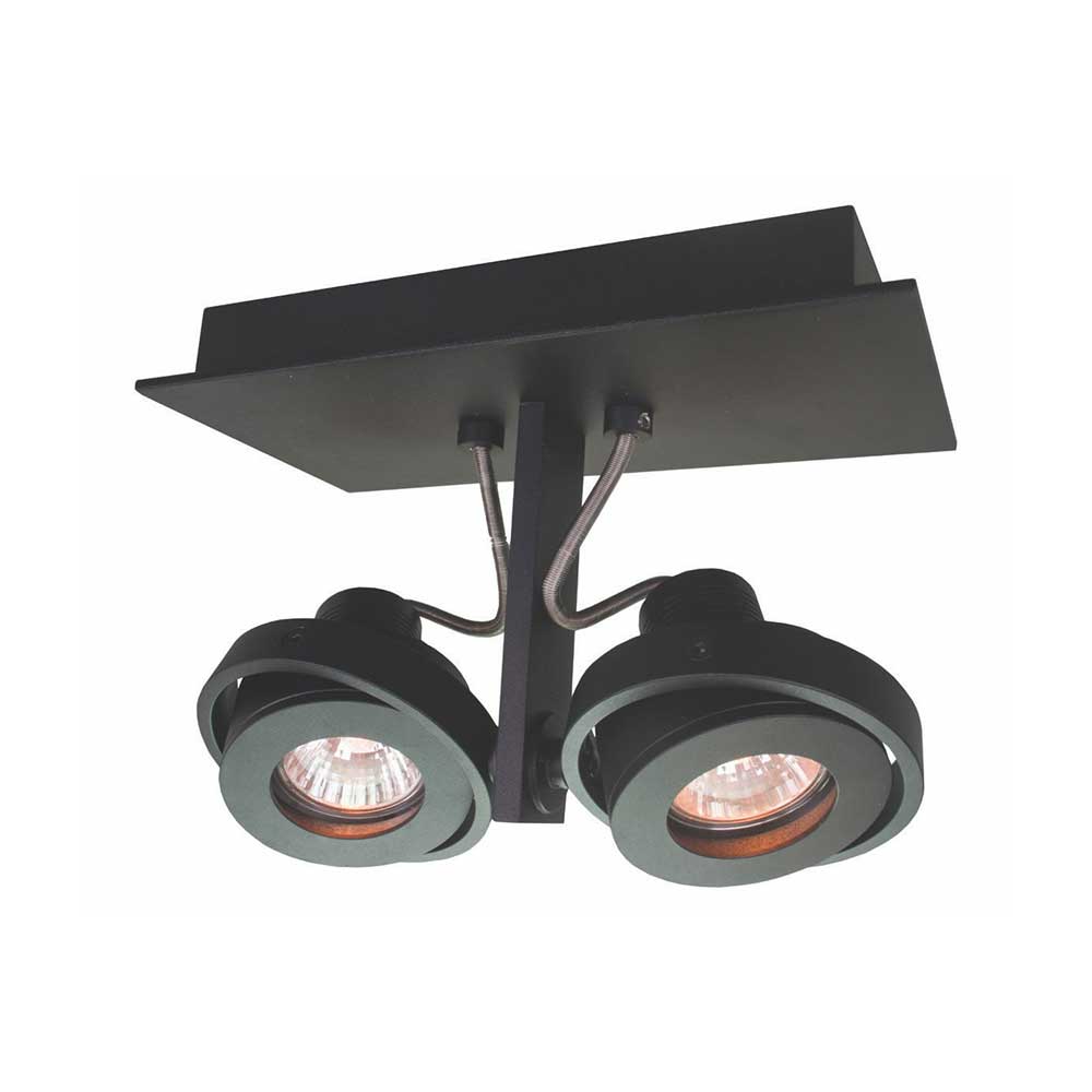 Artdelight Meist - Opbouwspot - 2 lichts - Zwart