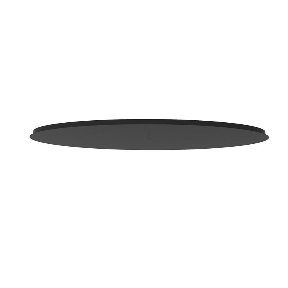 Artdelight Plate - Hanglamp - 120x40cm - Ovaal - Zonder gaten - Zwart
