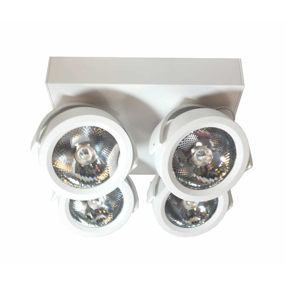 Artdelight Dutchess - Opbouwspot - LED - 4 lichts - vierkant - Wit