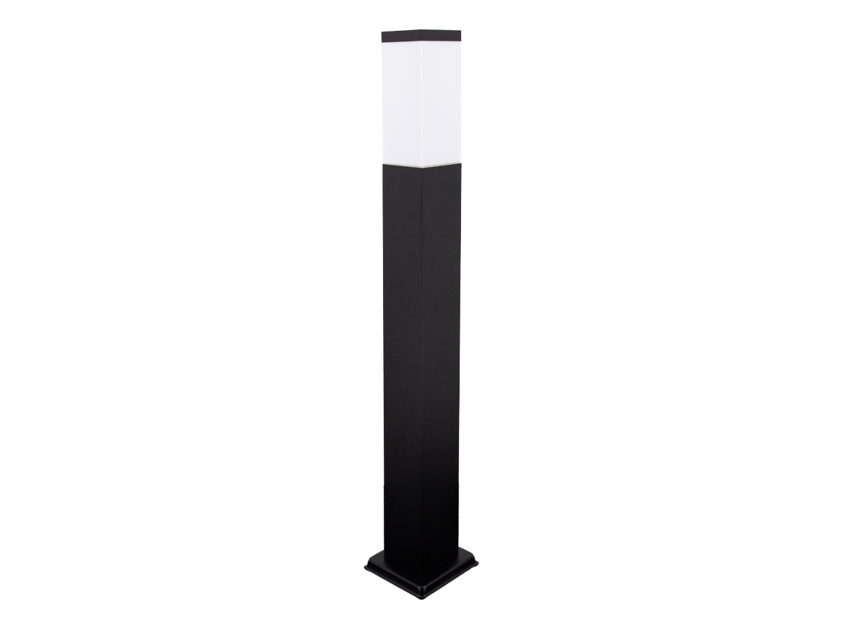 Tuinpaal CUBE vierkant zwart E27 80cm LITE