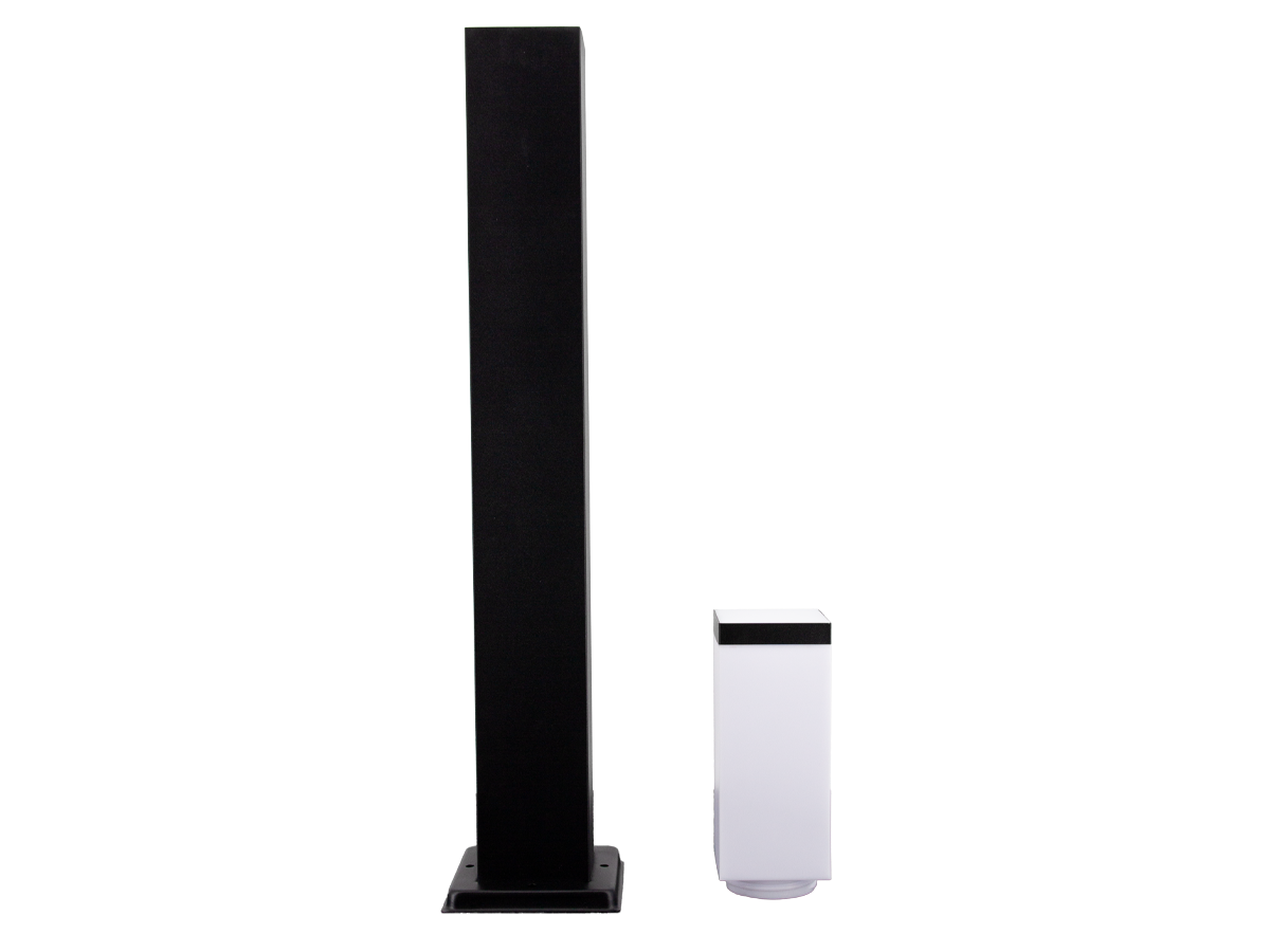 Tuinpaal CUBE vierkant zwart E27 80cm LITE