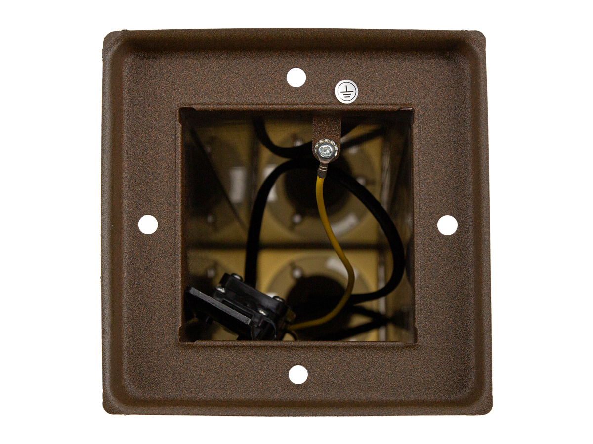 Tuinpaal CUBE vierkant corten E27 80cm LITE