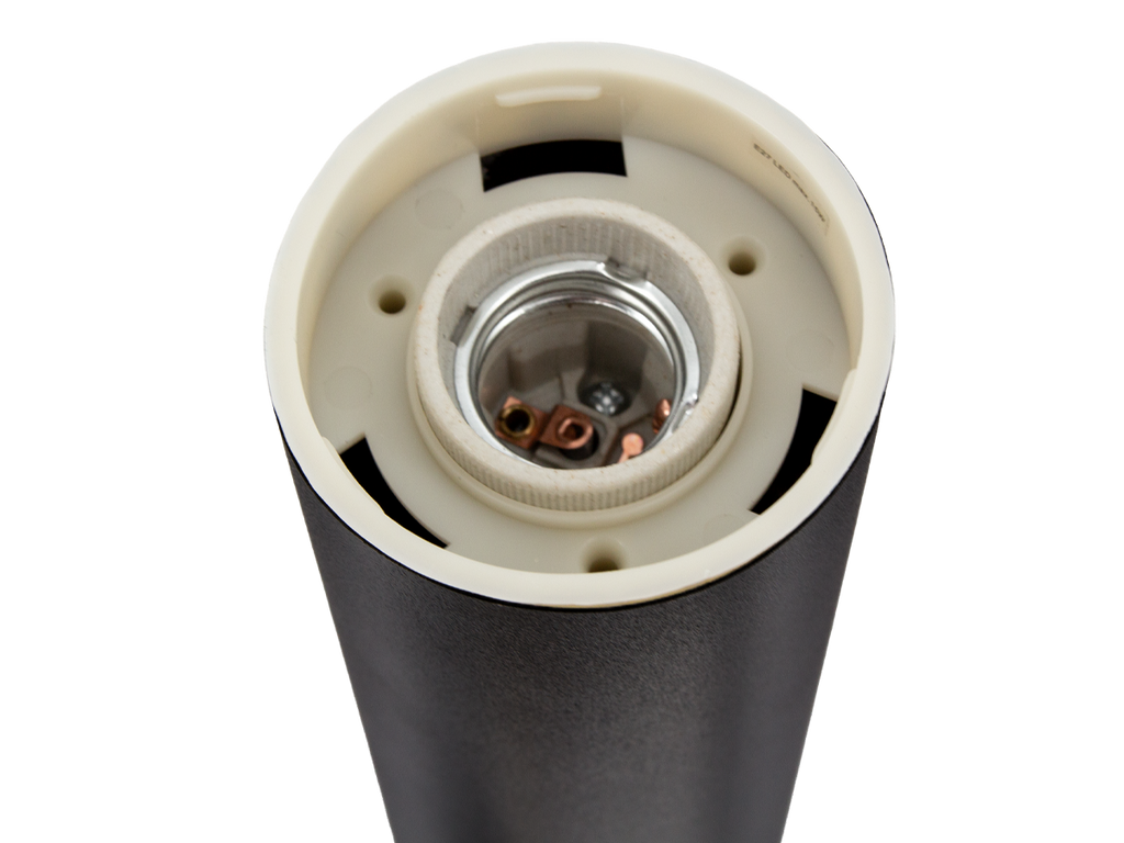 Tuinpaal CUBE rond zwart E27 80cm LITE