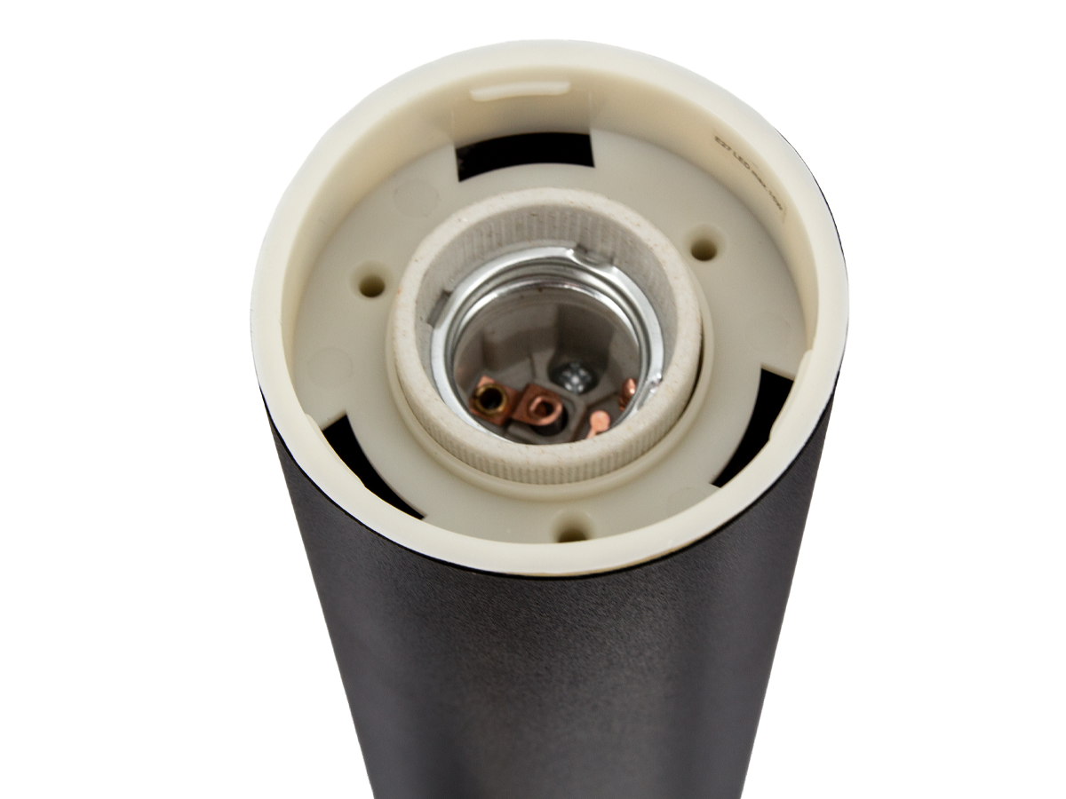Tuinpaal CUBE rond zwart E27 80cm LITE