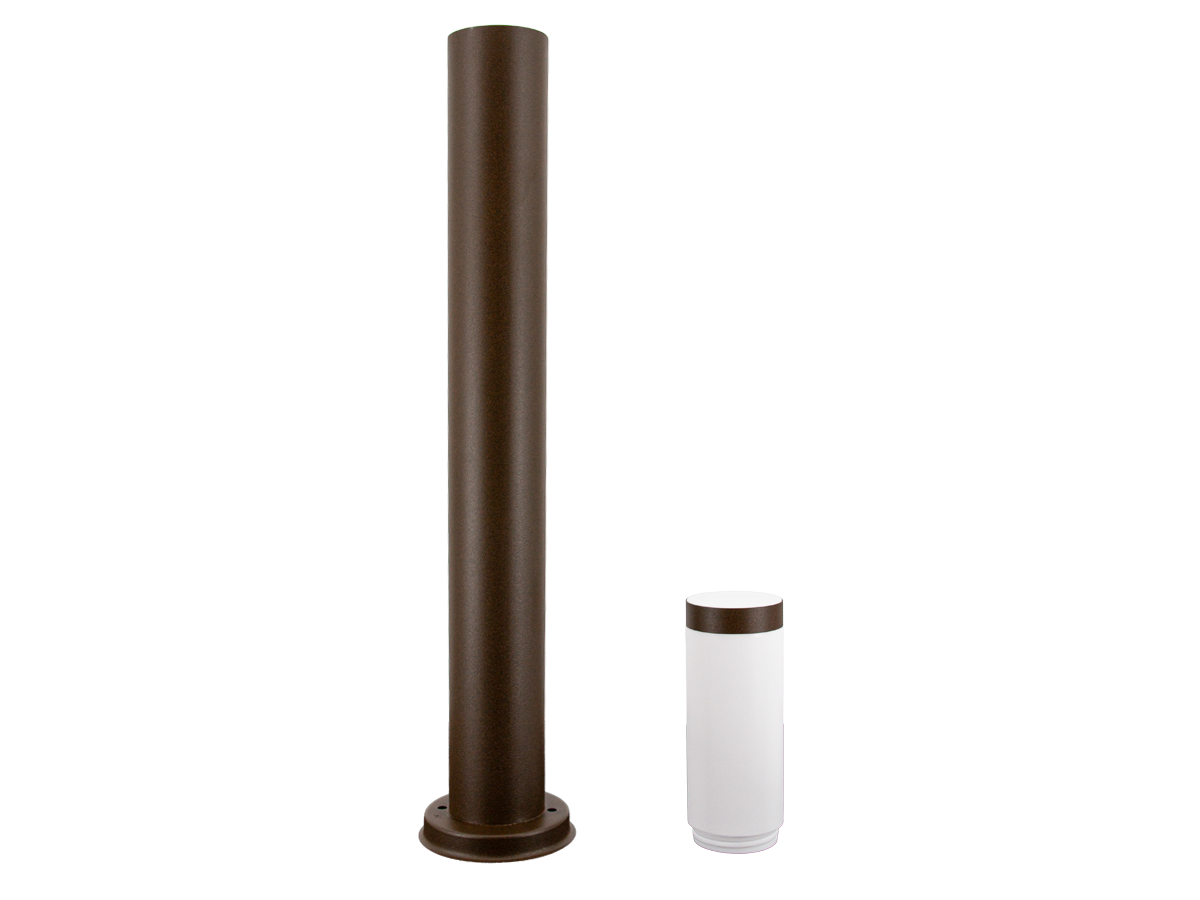 Tuinpaal CUBE rond corten E27 80cm LITE