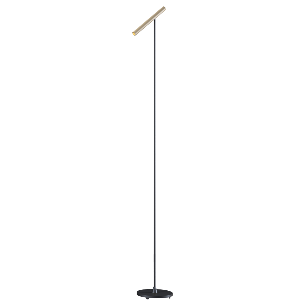 Artdelight Kansas - Vloerlamp - Zwart/champagne
