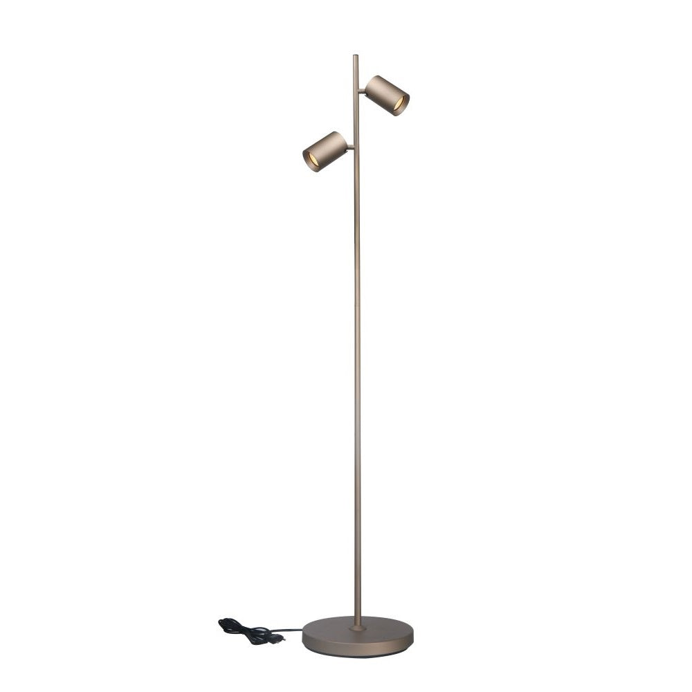 Artdelight Megano - Vloerlamp - 2 lichts - Champagne