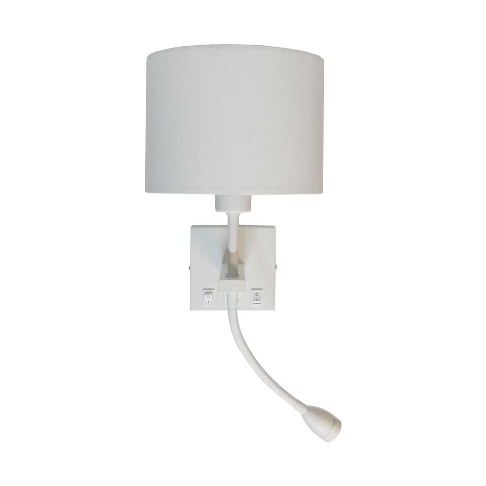 Artdelight Quad - Wandlamp - USB A+C - Wit