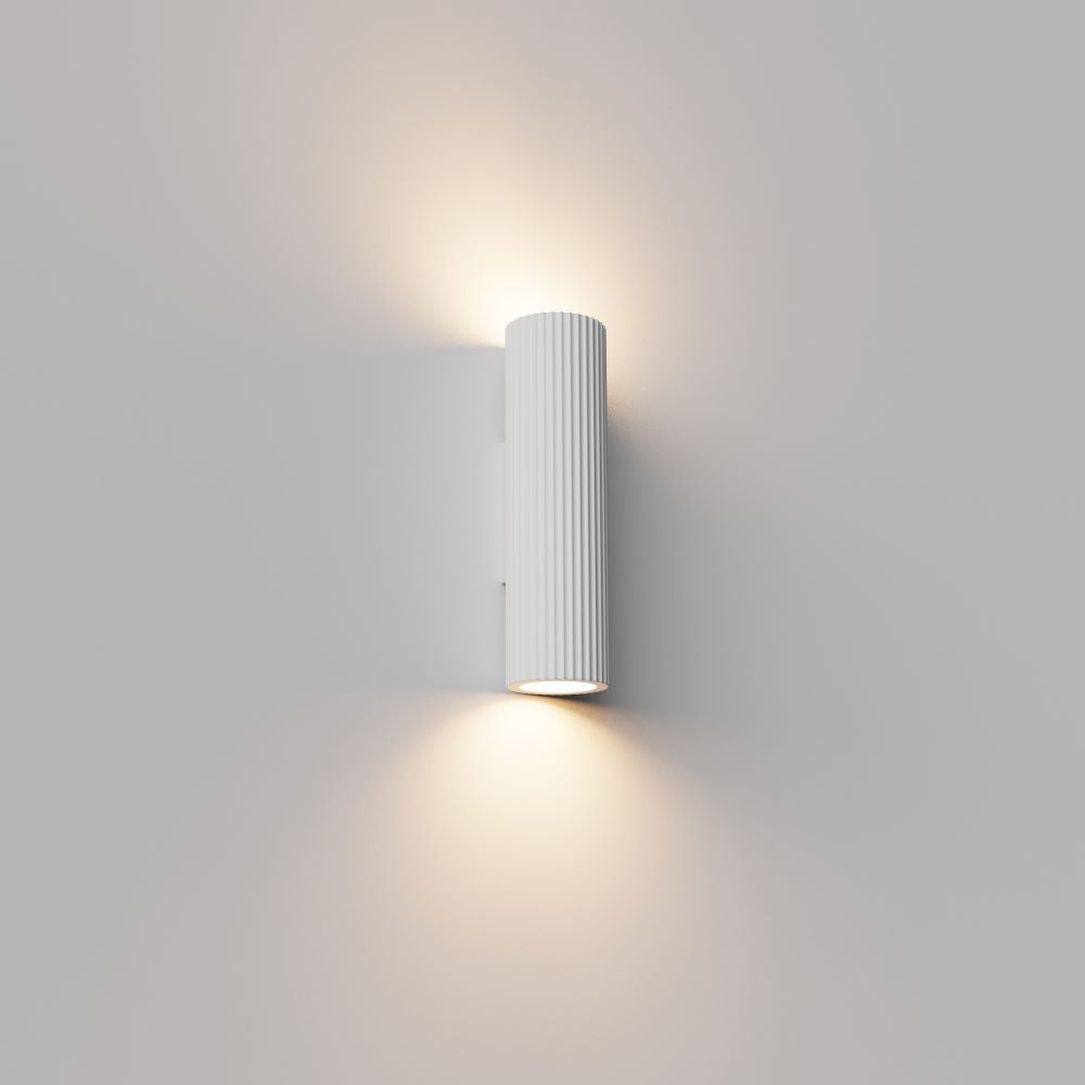 Artdelight Brest - Wandlamp - Geribbeld - Wit