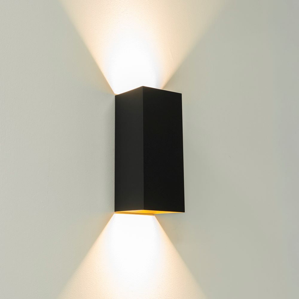 Artdelight Dante2 XL - Wandlamp - Zwart/goud