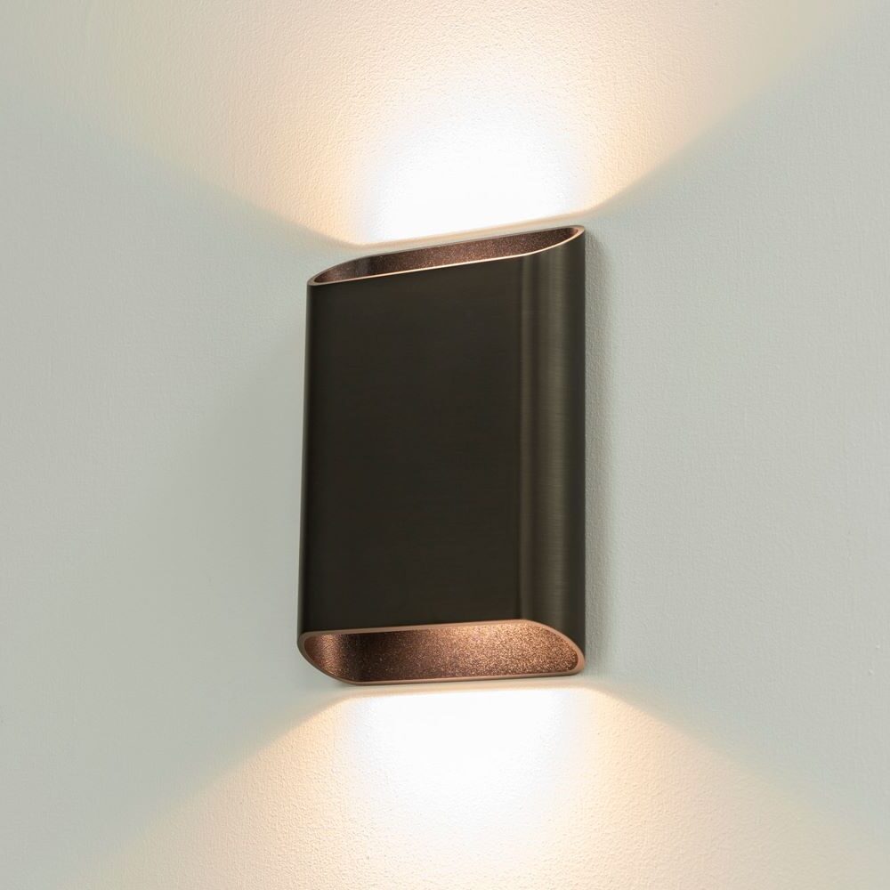 Artdelight Diaz L - Wandlamp - Donker brons