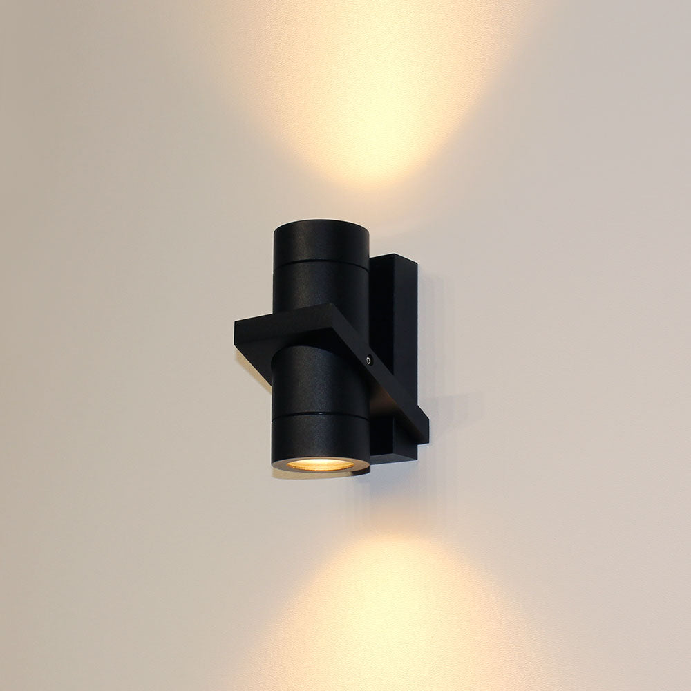 Artdelight Double - Wandlamp - Zwart