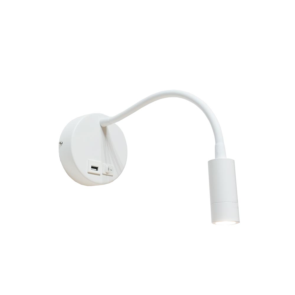 Artdelight Flex - Bedlamp - USB - Wit