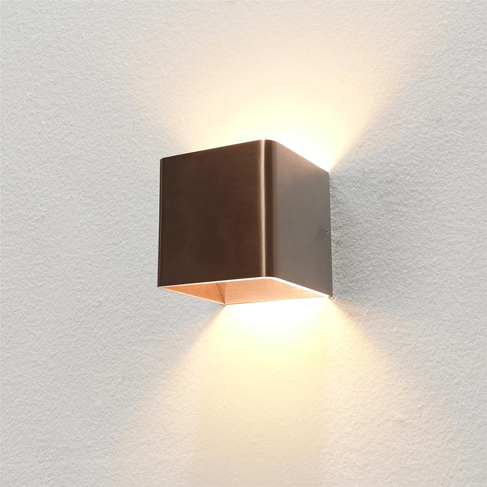 Artdelight Fulda - Wandlamp - Brons geborsteld