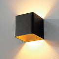 Artdelight Fulda - Wandlamp - Zwart/mat goud