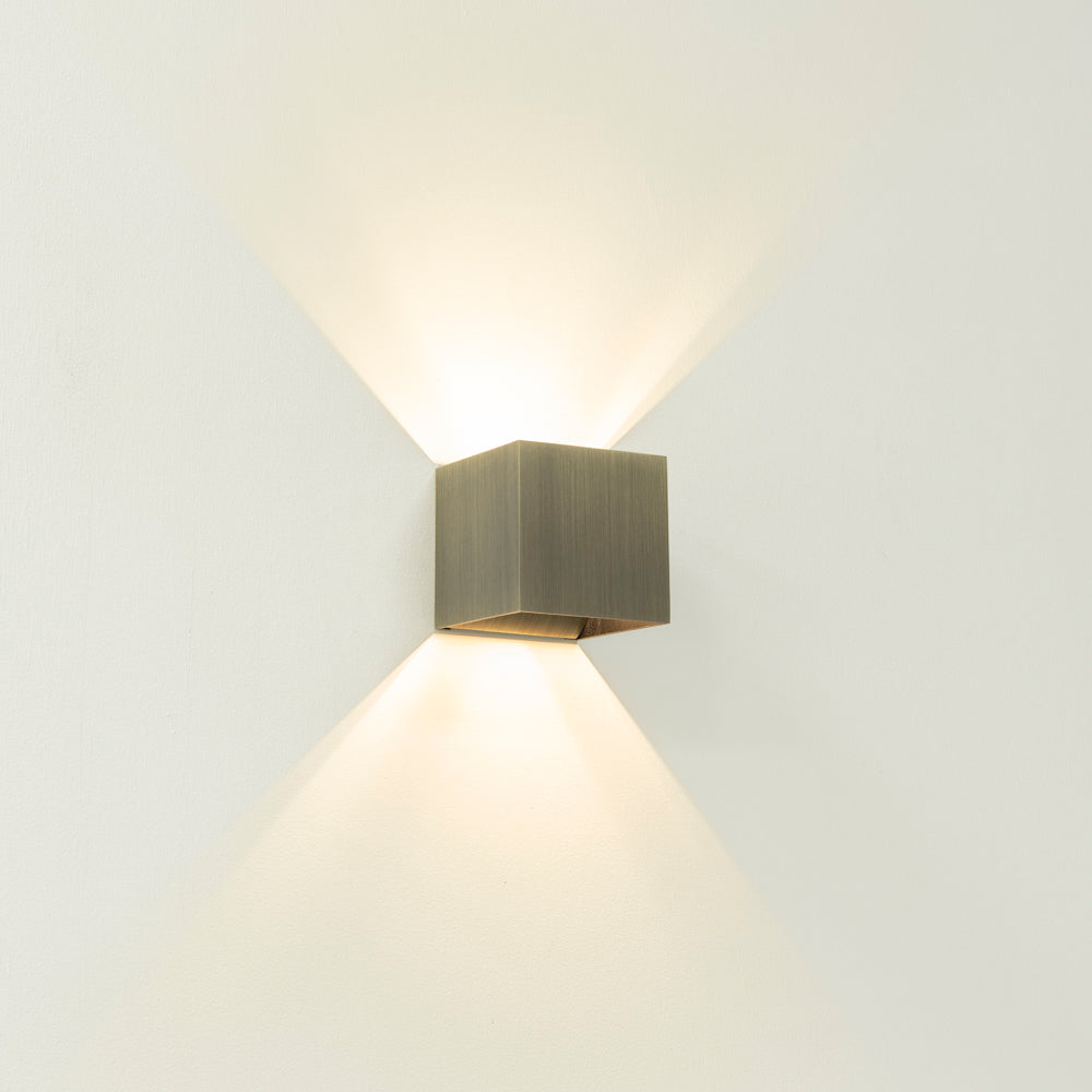 Artdelight Gymm - Wandlamp - Antiek brons
