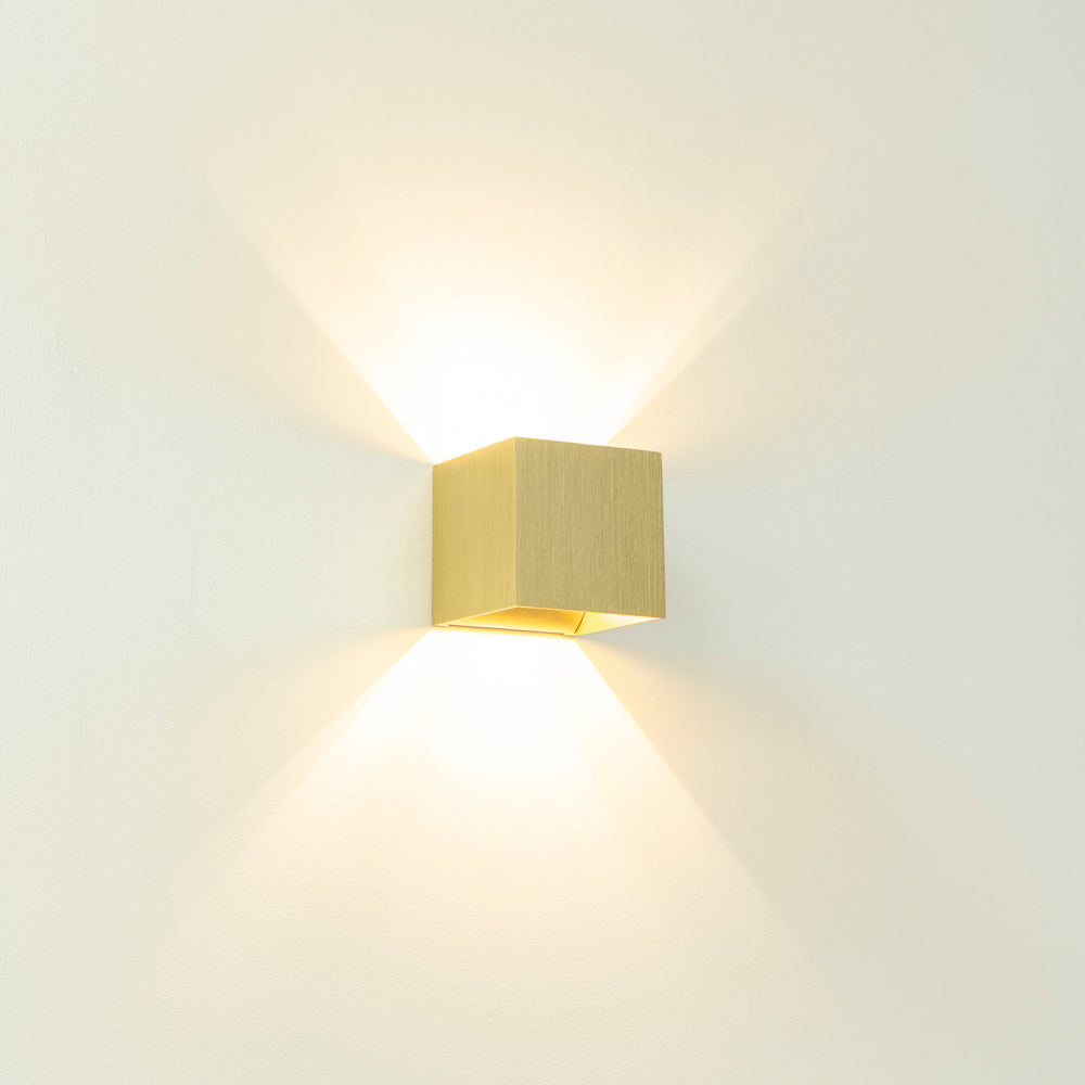 Artdelight Gymm - Wandlamp - Mat goud