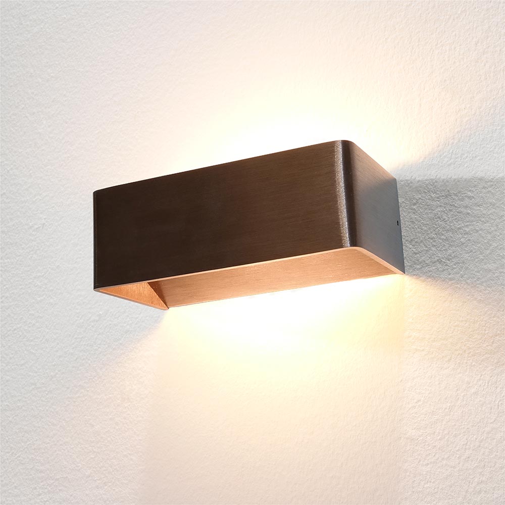 Artdelight Mainz - Wandlamp - Brons geborsteld