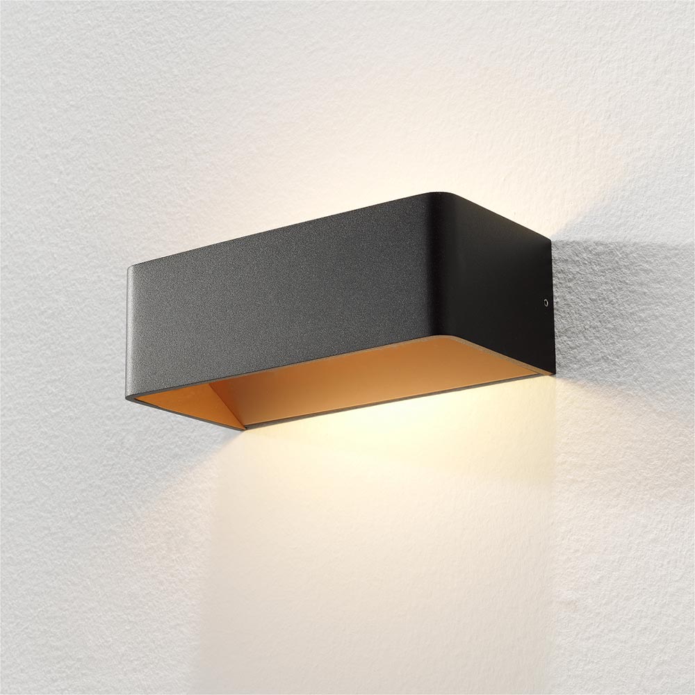 Artdelight Mainz - Wandlamp - Zwart/koper