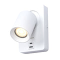 Artdelight Megano - Wandlamp - USB - Met schakelaar - Wit