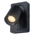 Artdelight Megano - Wandlamp - USB - Met schakelaar - Zwart