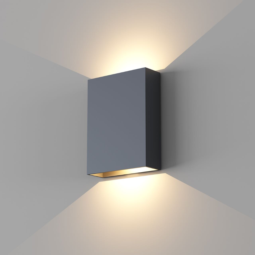 Artdelight Memphis - Wandlamp - Zwart/mat goud