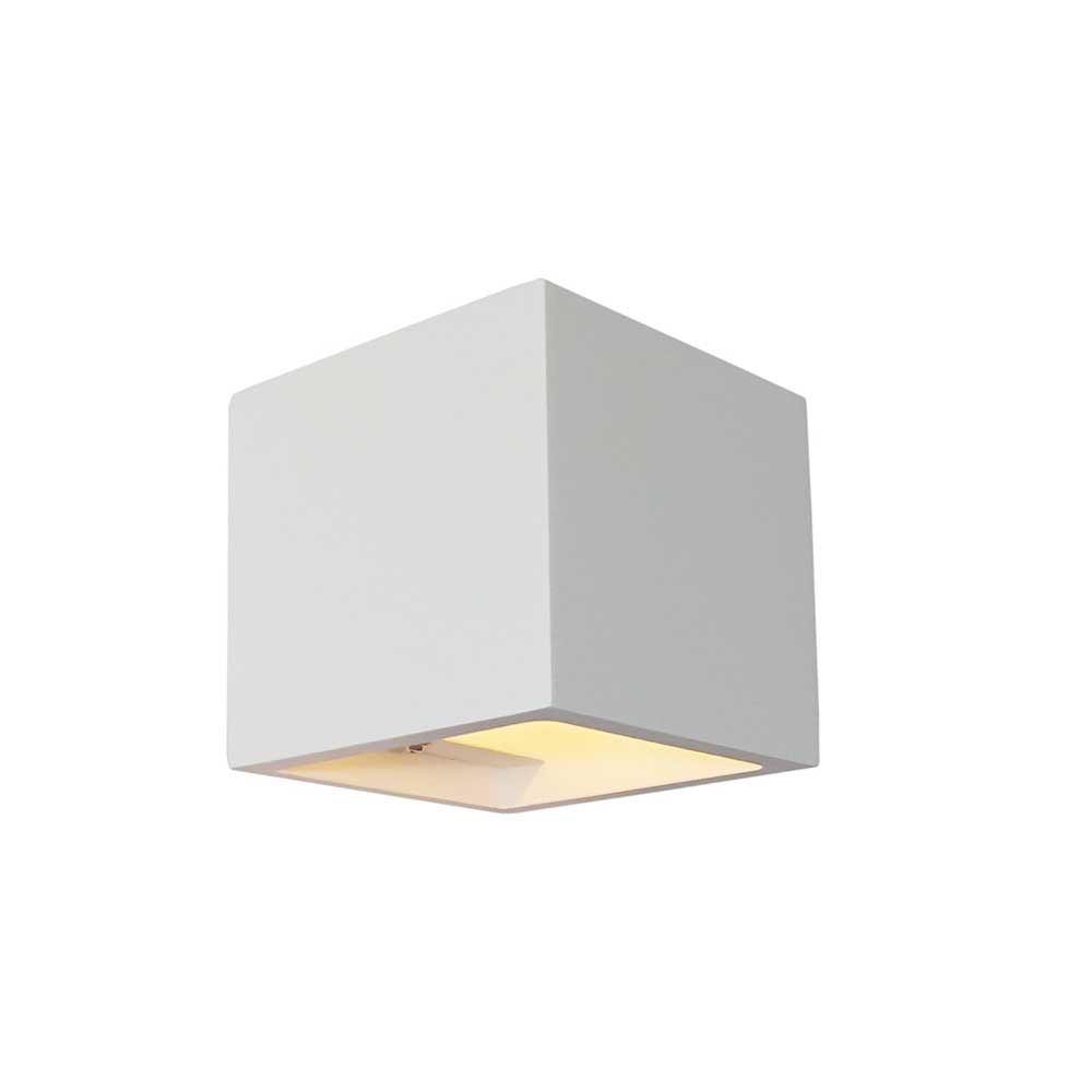 Wandlamp PLASTER vierkant (gips)