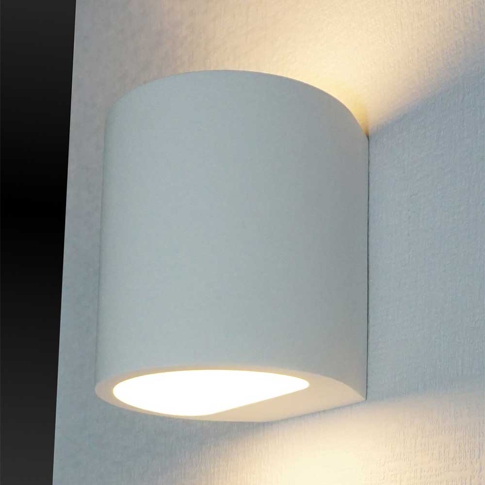 Wandlamp PLASTER rond (gips)