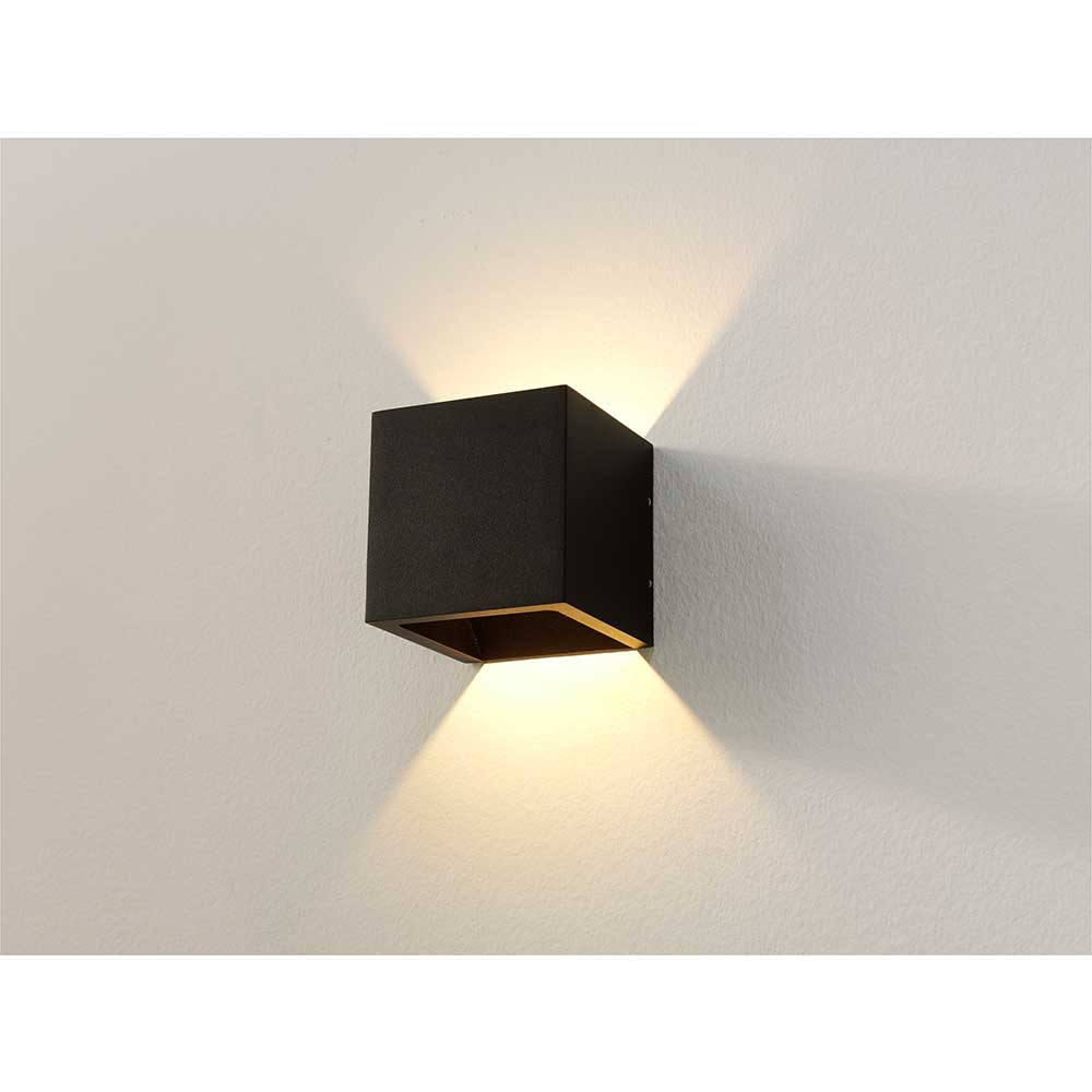 Artdelight Cube - Wandlamp - Zwart