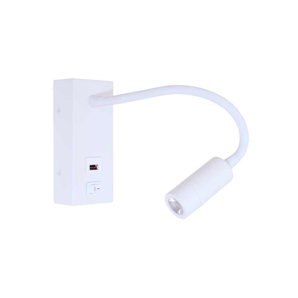 Artdelight Easy - Bedlamp - LED - USB - Wit