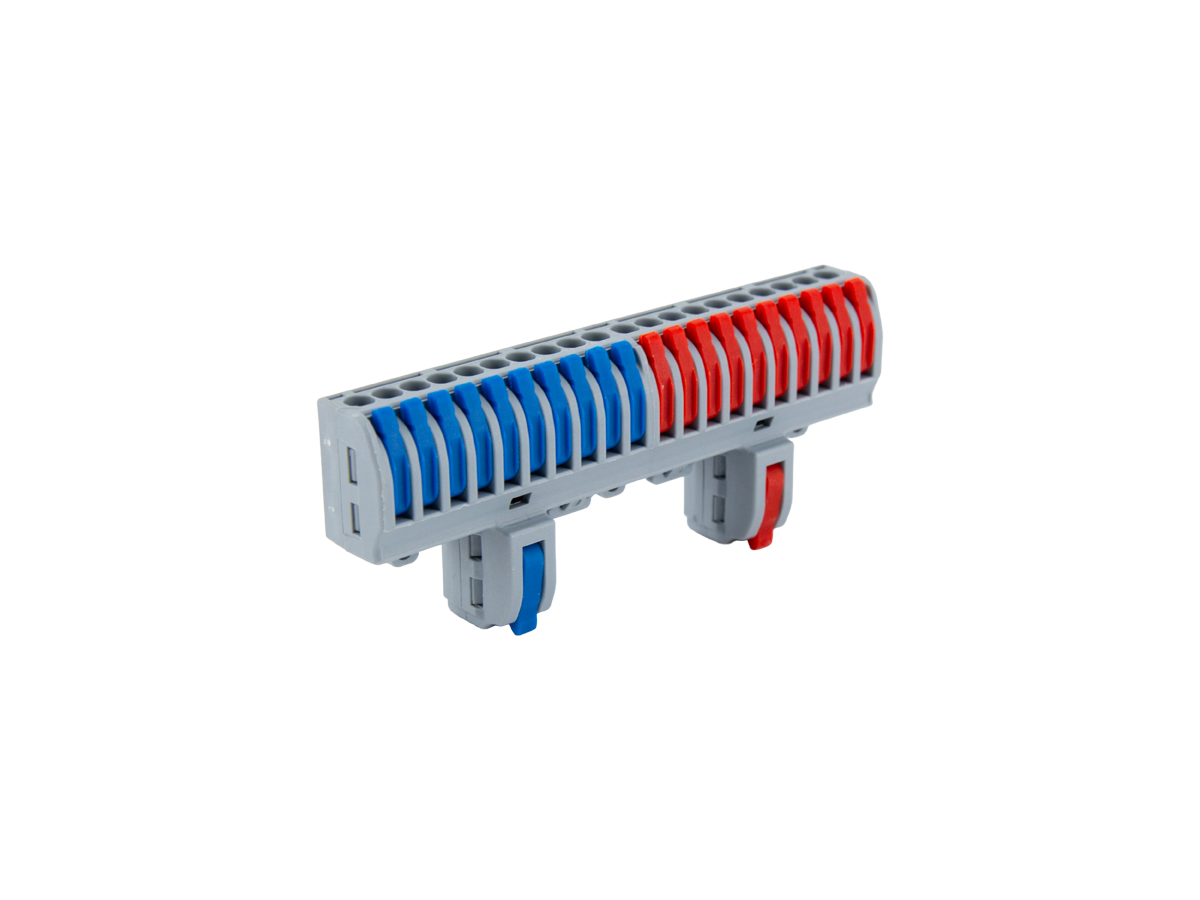 Snelkoppeling elektrische multi-track splitter 2-20 5-48V 32A 0,1-4mm LITE