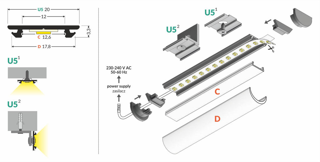 ARC12 CD/U5 profiel 1000 anoden.