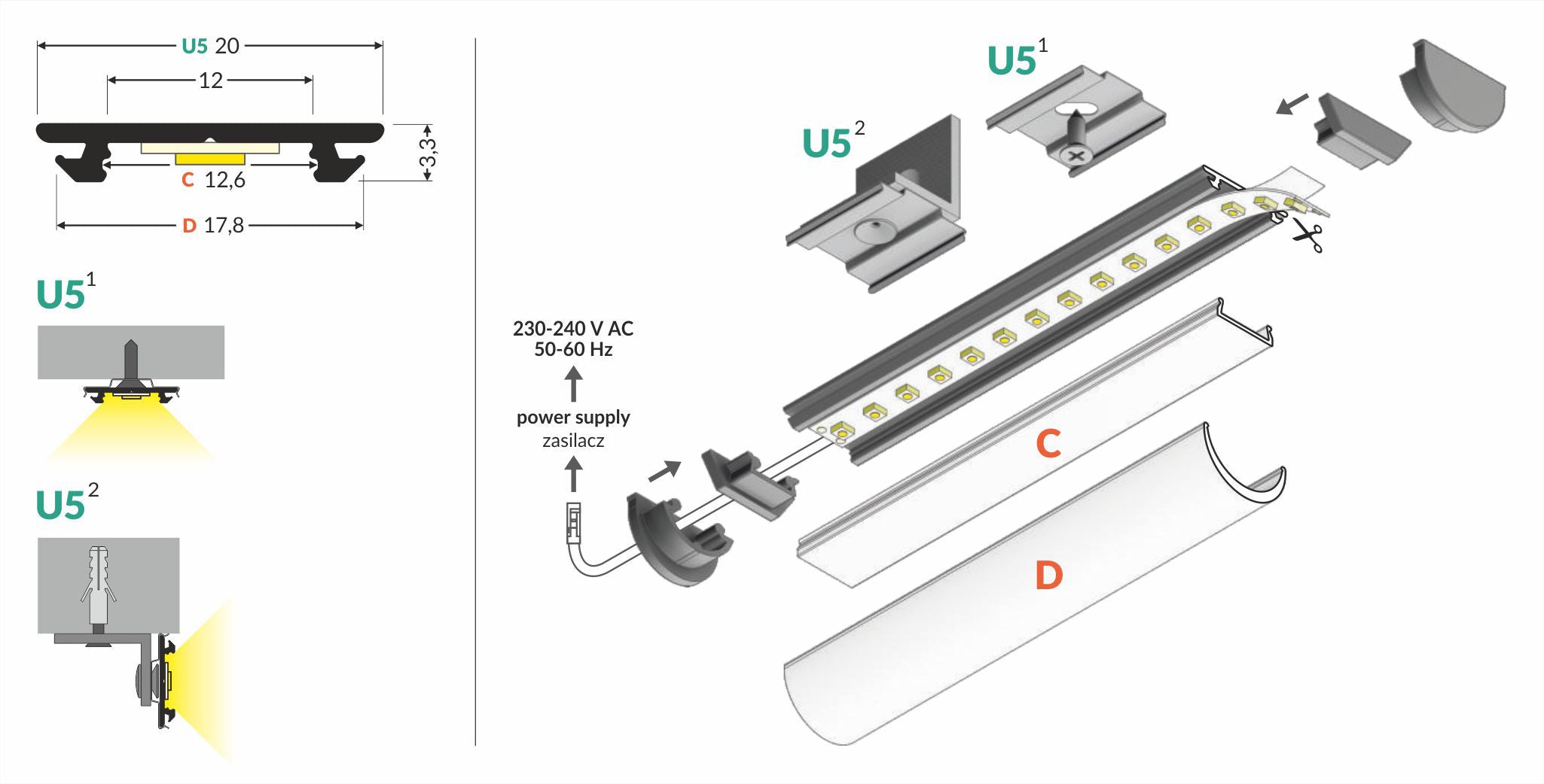 ARC12 CD/U5 profiel 1000 anoden.