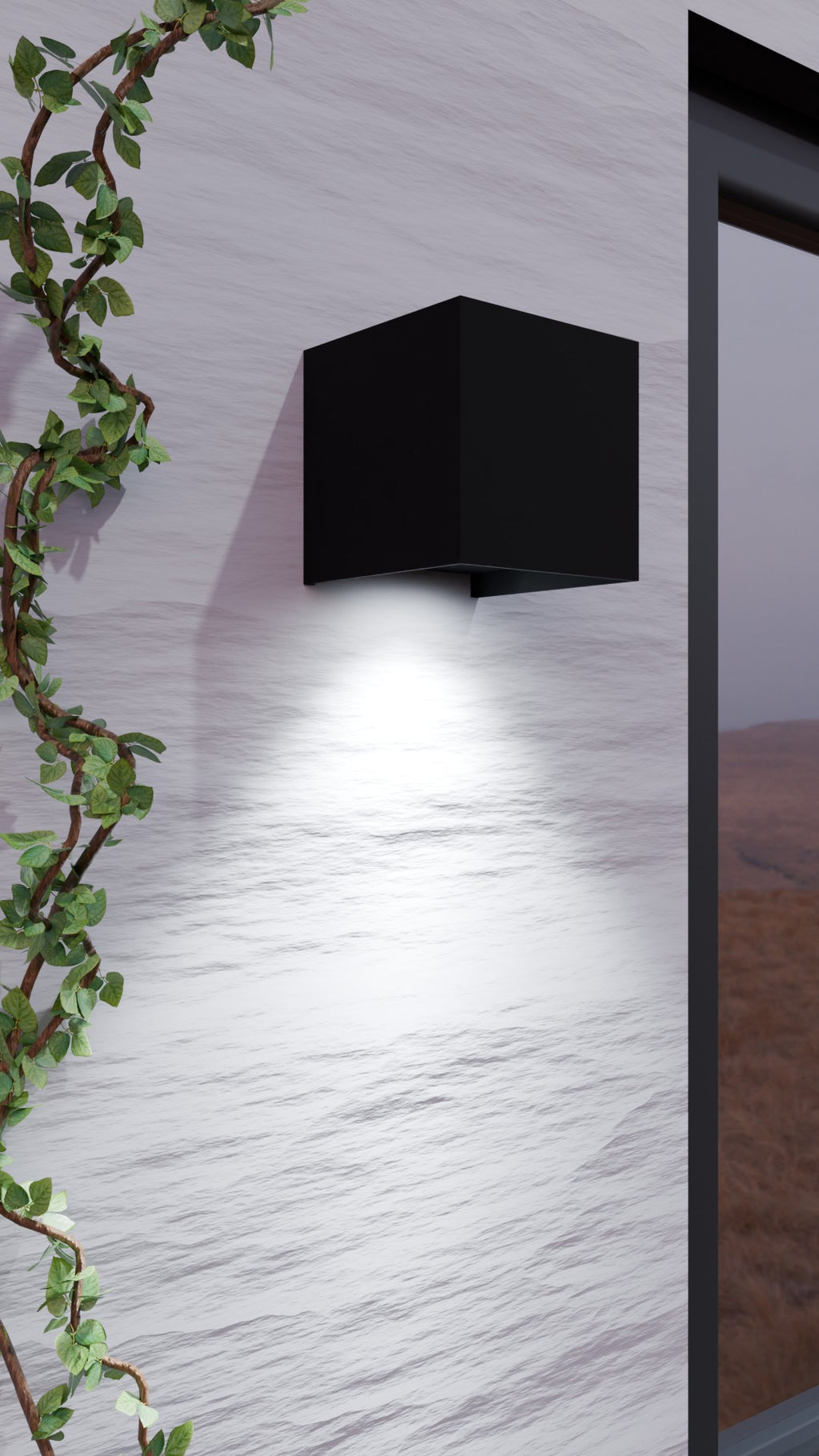Buitenwandlamp LED 2x3W 4000K IP54 zwart CUBE LITE