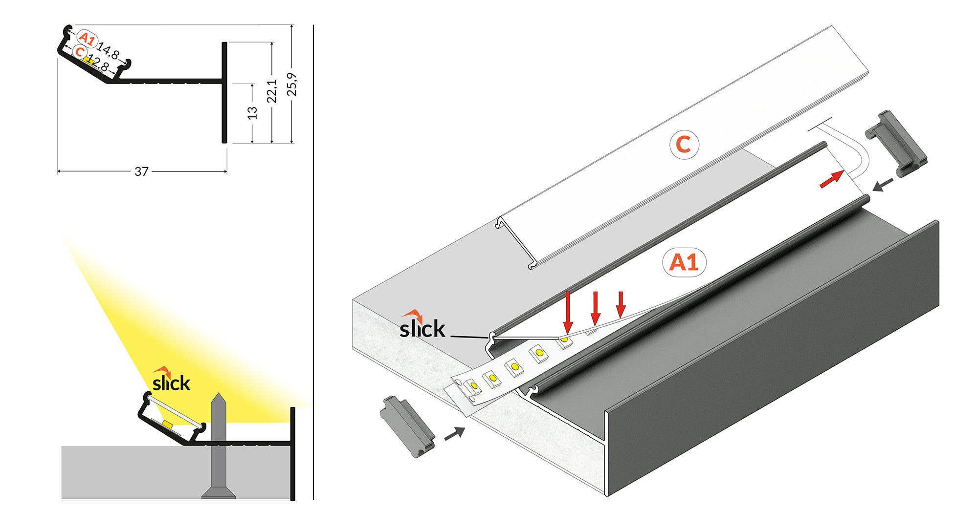 GLOW12 UP profiel A1C 2000 anode.