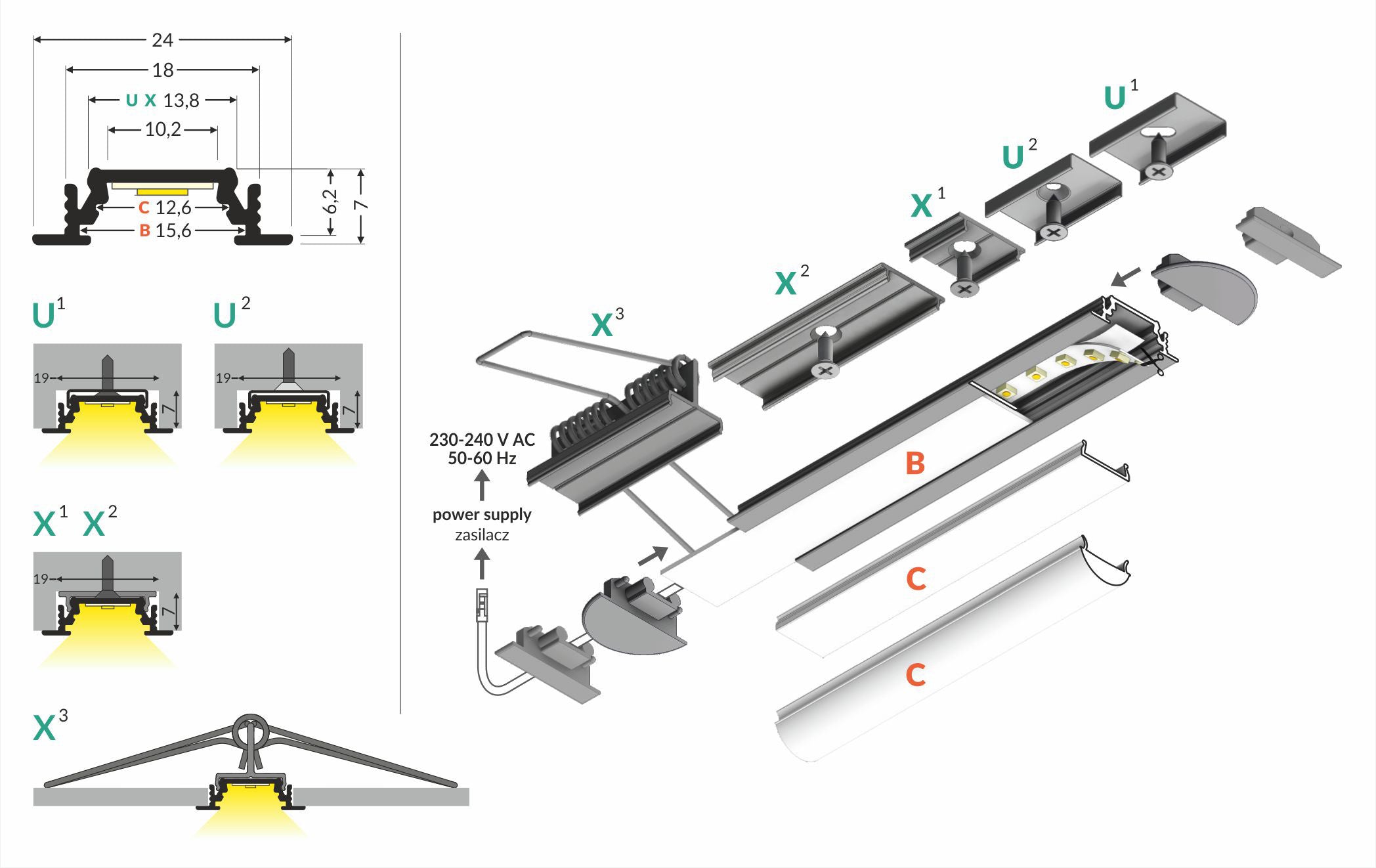 Profiel GROOVE10 BC/UX 2000 anode.
