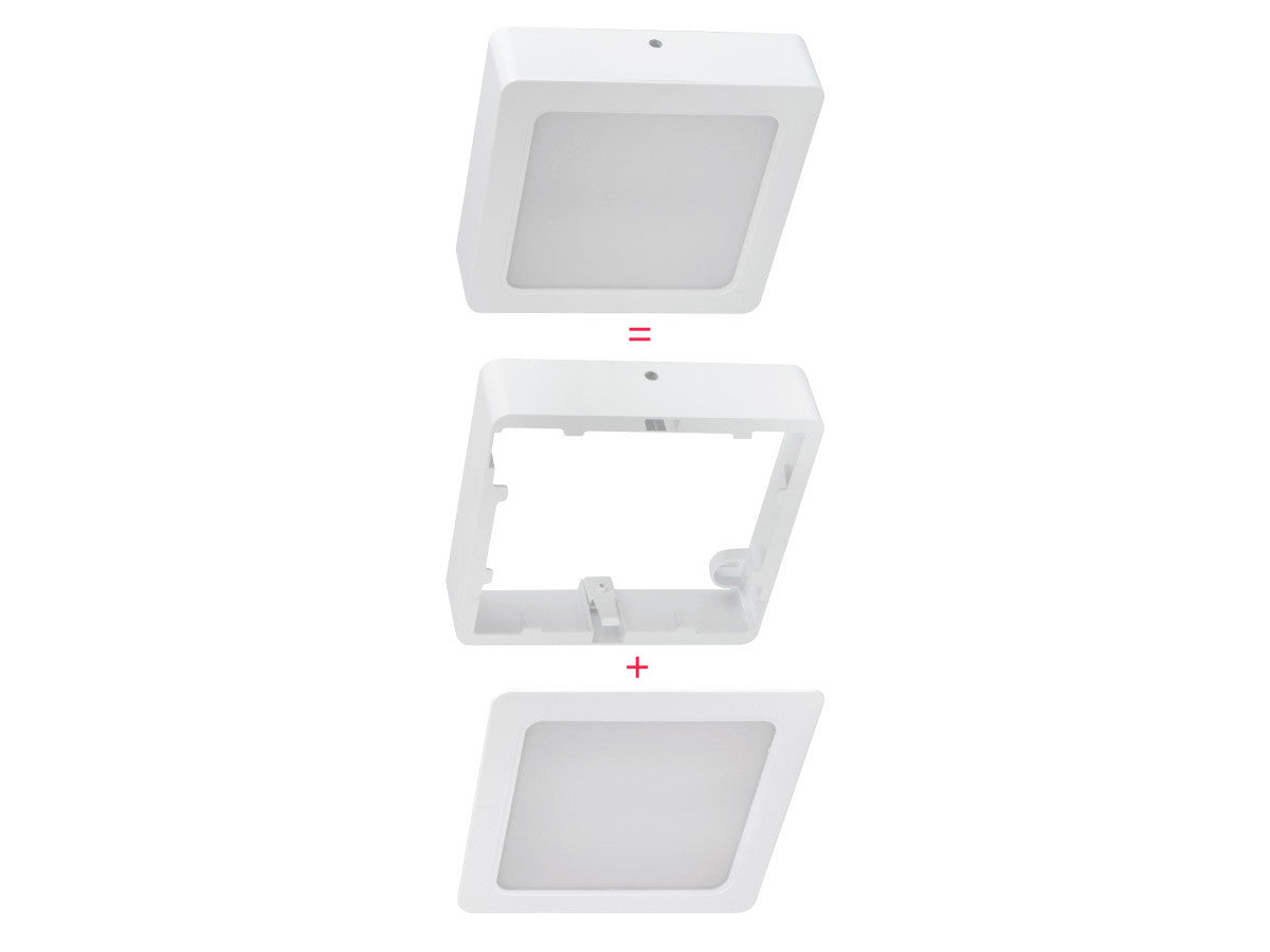 Downlight MOLLY Vierkante inbouwlijst voor opbouwmontage 24W wit LITE