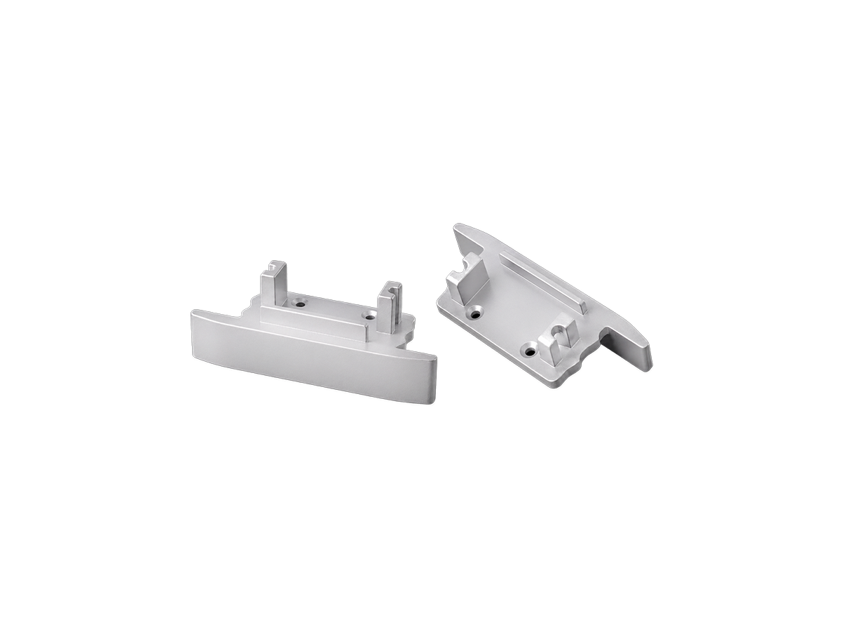 Eindkappen 10szt. voor het inbouw aluminium profiel zilver PRIME
