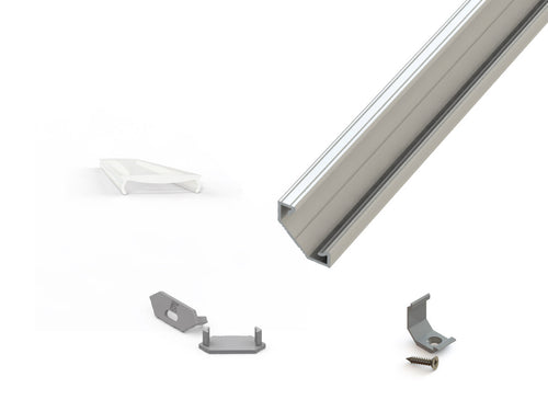 Aluminium hoekprofiel geanodiseerd 2 meter + snelle melk